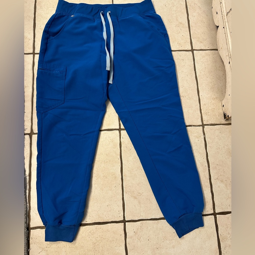 Figs women’s scrubs.  Size large Cecil Blue